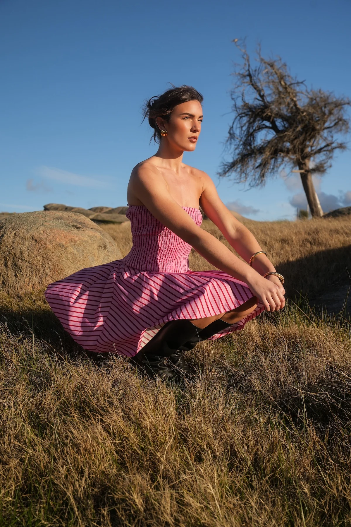 CECE DRESS MAGENTA STRIPE - Image 4