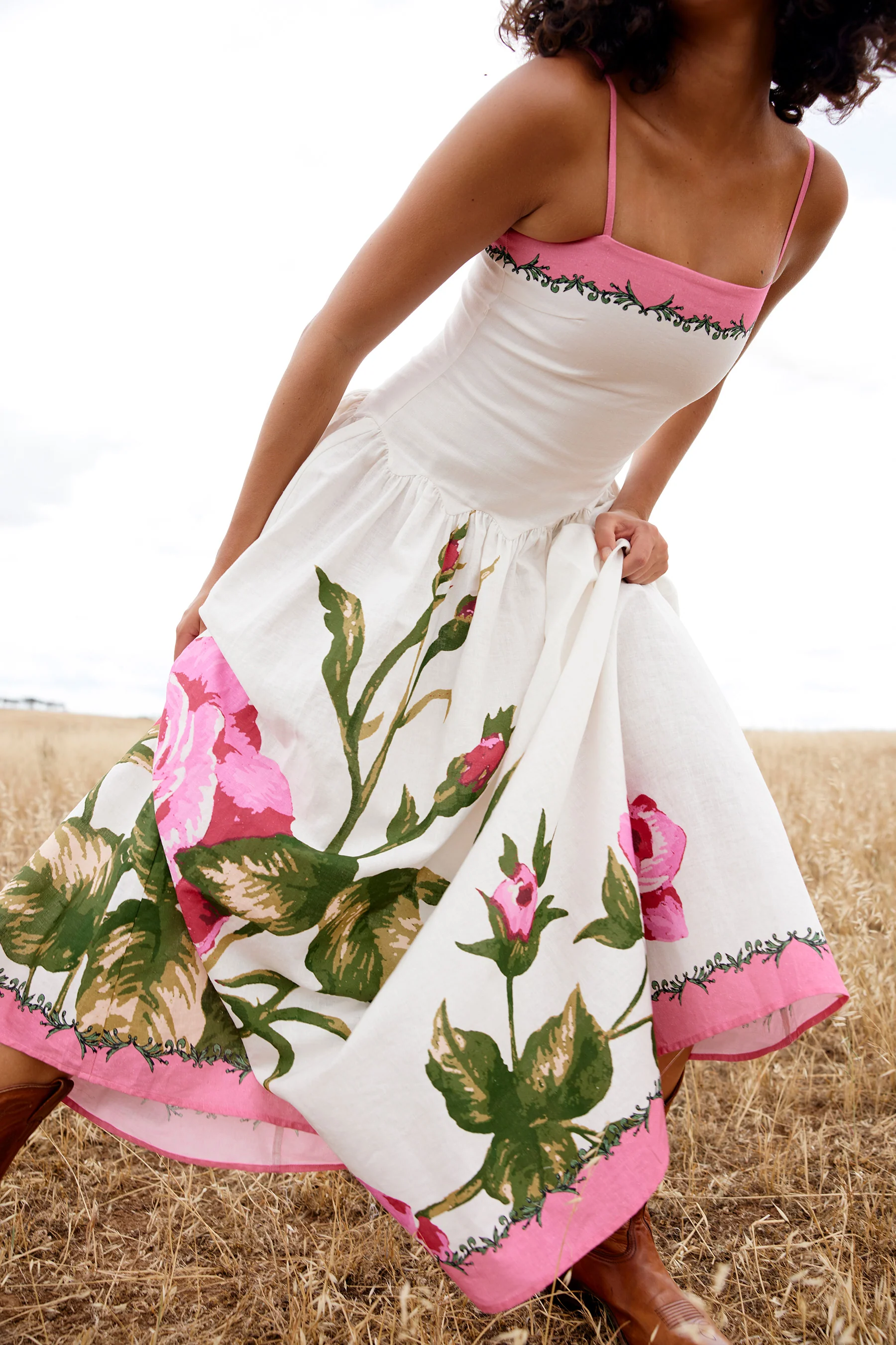 CORDELIA DRESS IN ANTIQUE ROSE - Image 3