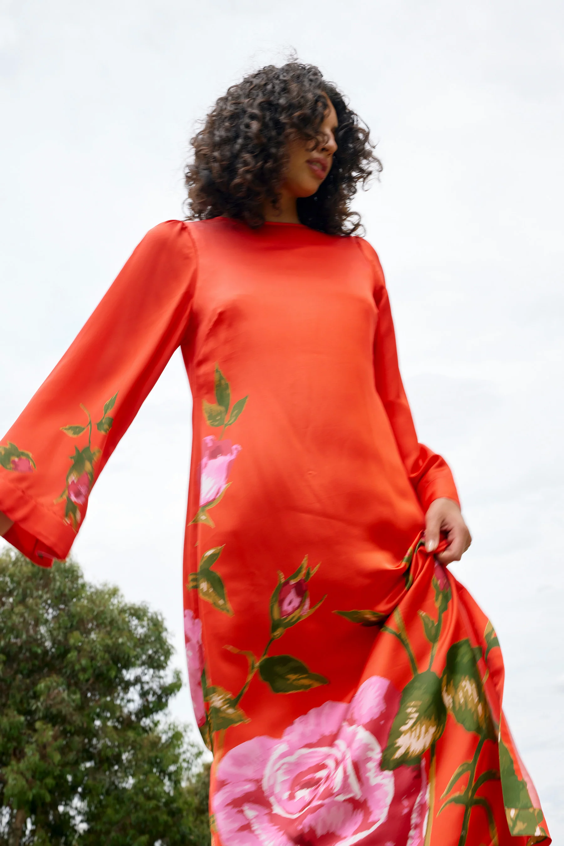 HEIDI DRESS IN RUBY ROSE - Image 3