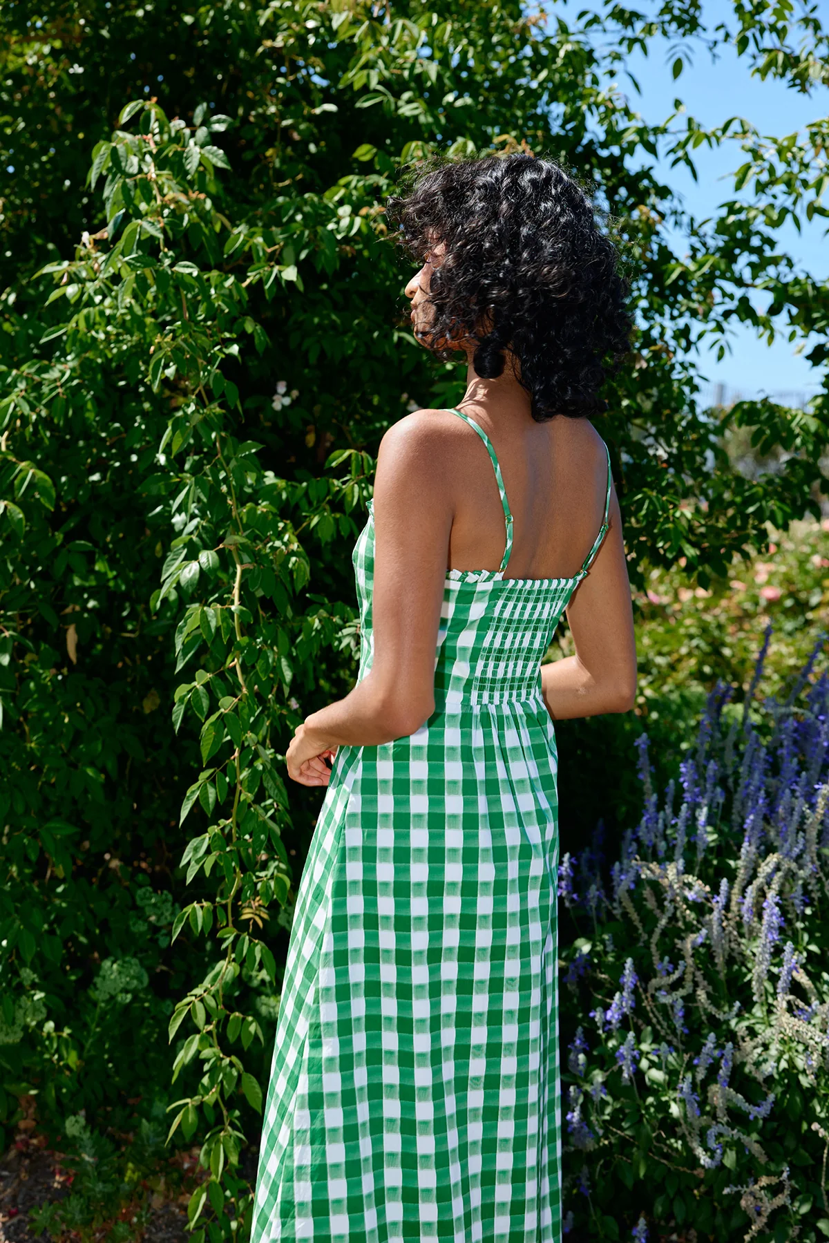 MOLLY DRESS LEAF GINGHAM - Image 4