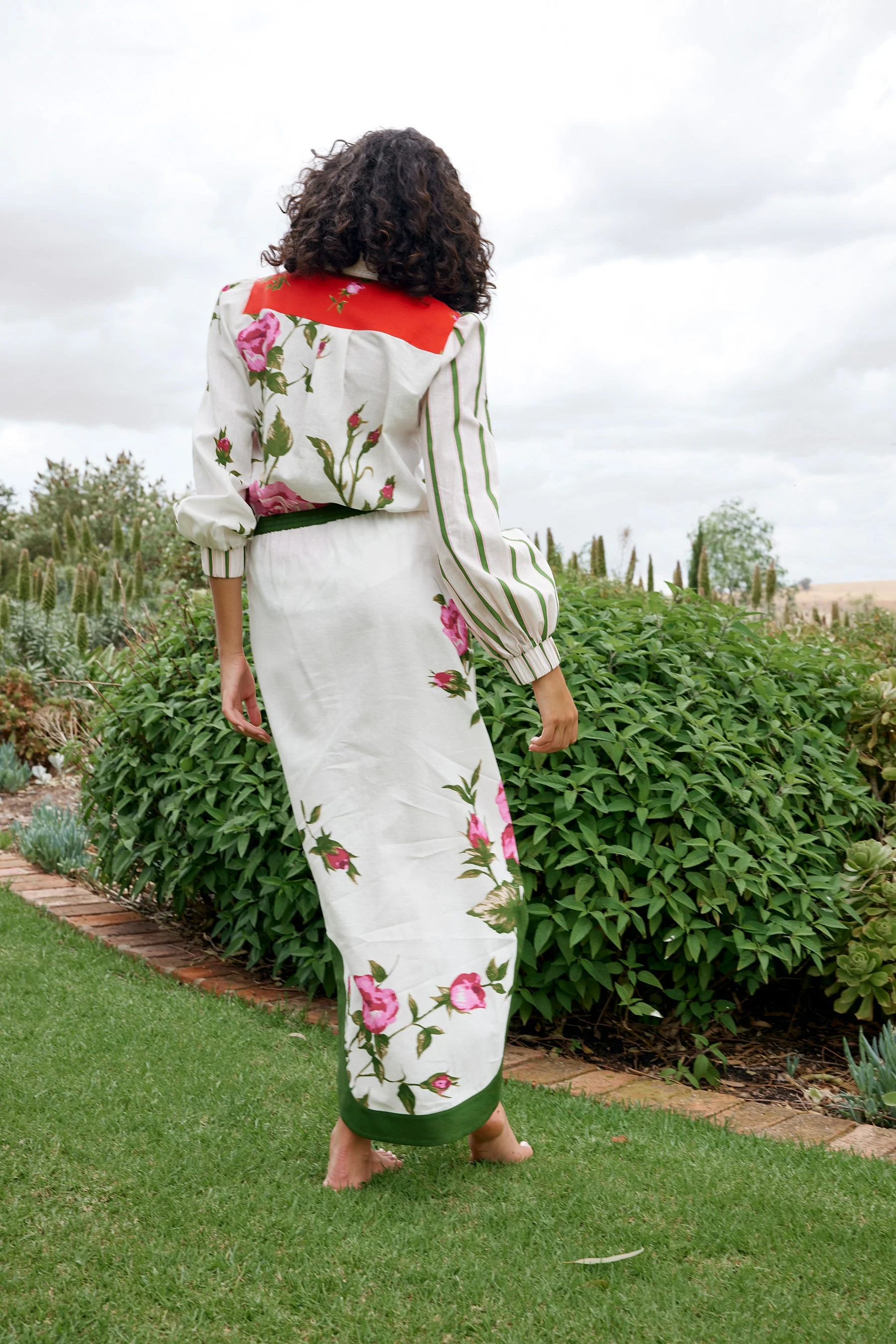 RAFFERTY SKIRT IN RUBY ANTIQUE ROSE - Image 3