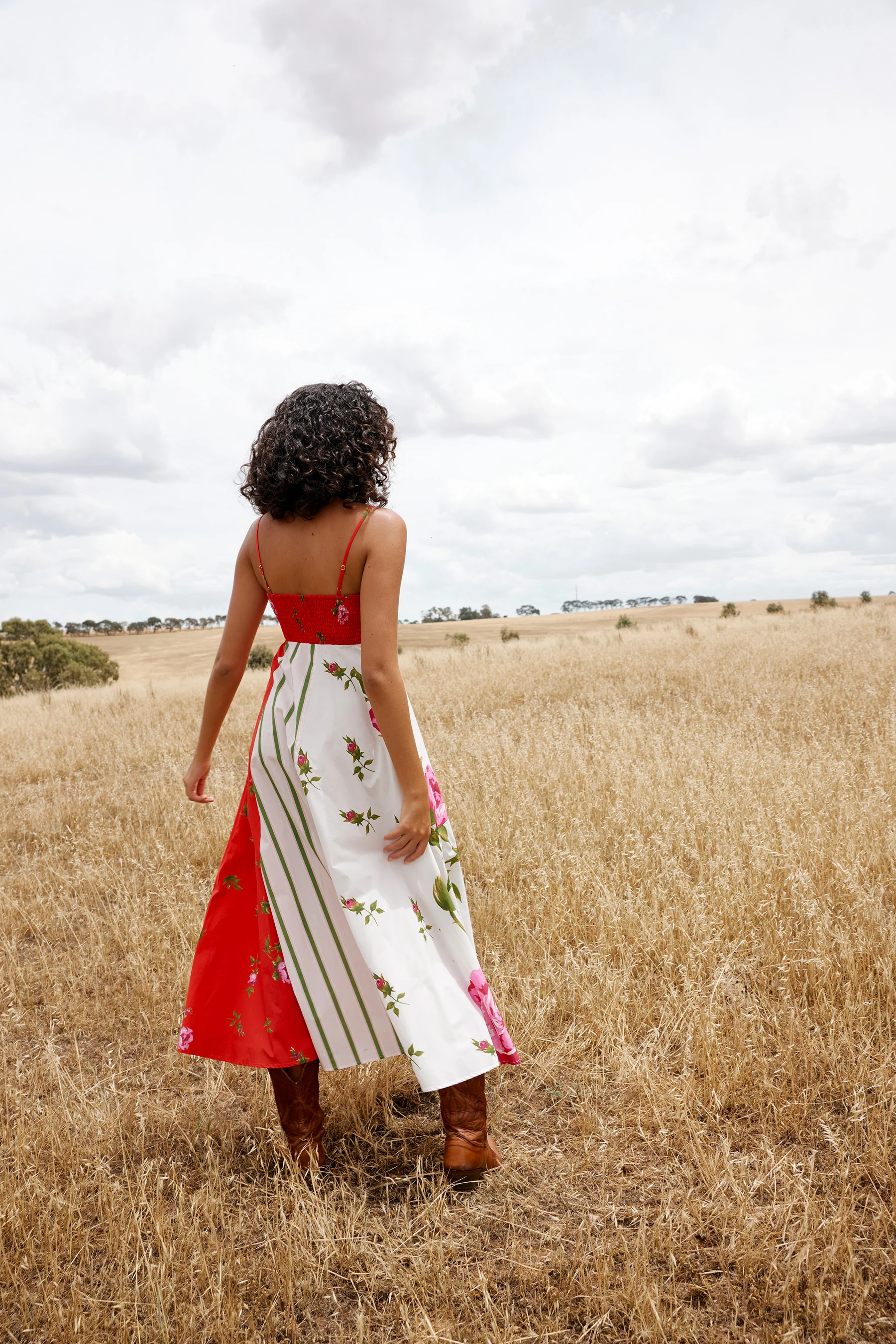 RUE DRESS IN RUBY ANTIQUE ROSE - Image 3