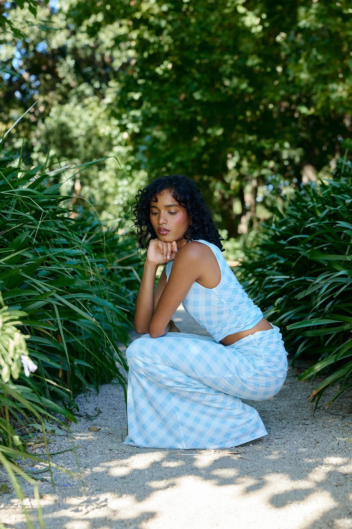 SOPHIE MESH SKIRT ARCTIC GINGHAM - Image 3