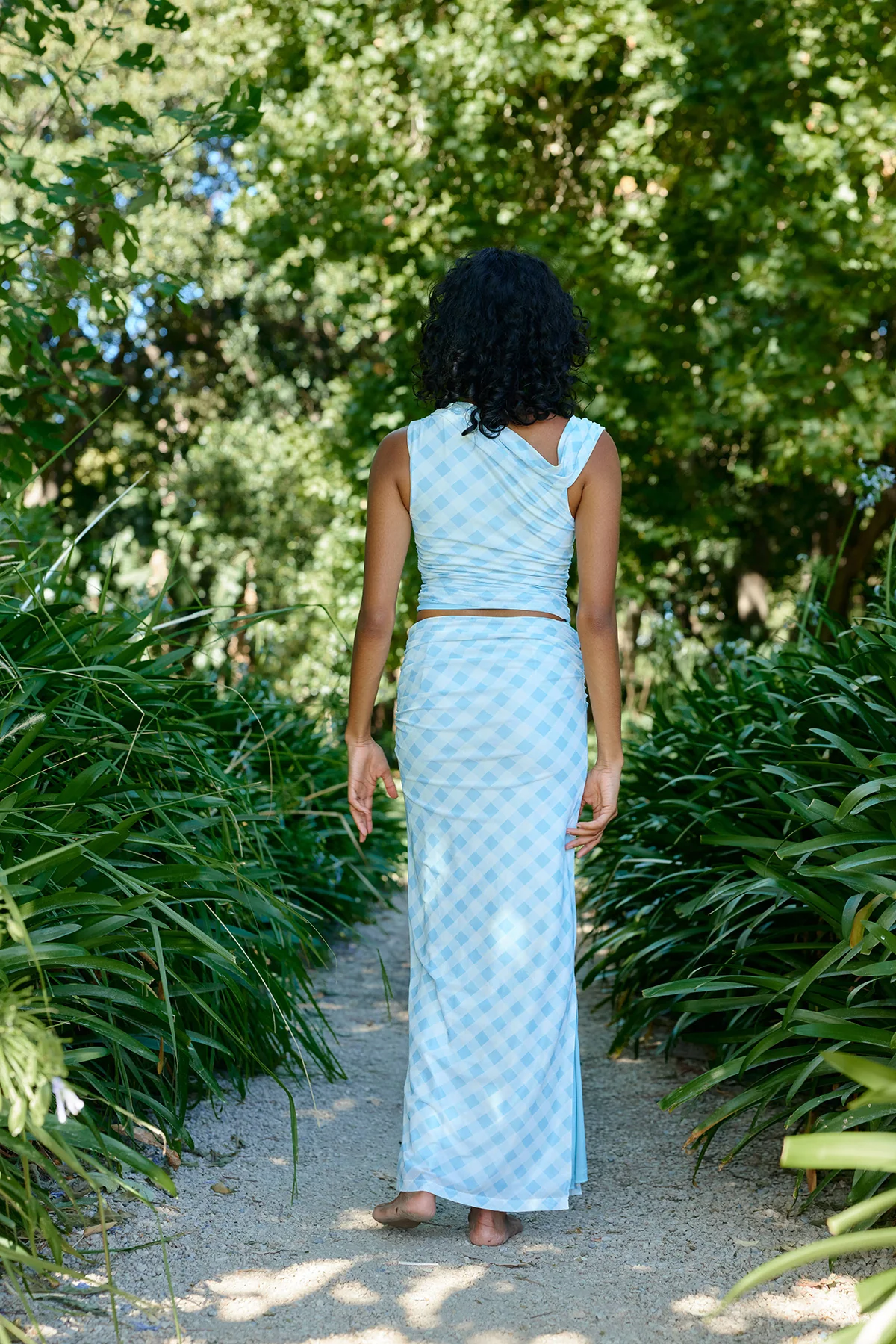 SOPHIE MESH SKIRT ARCTIC GINGHAM - Image 4