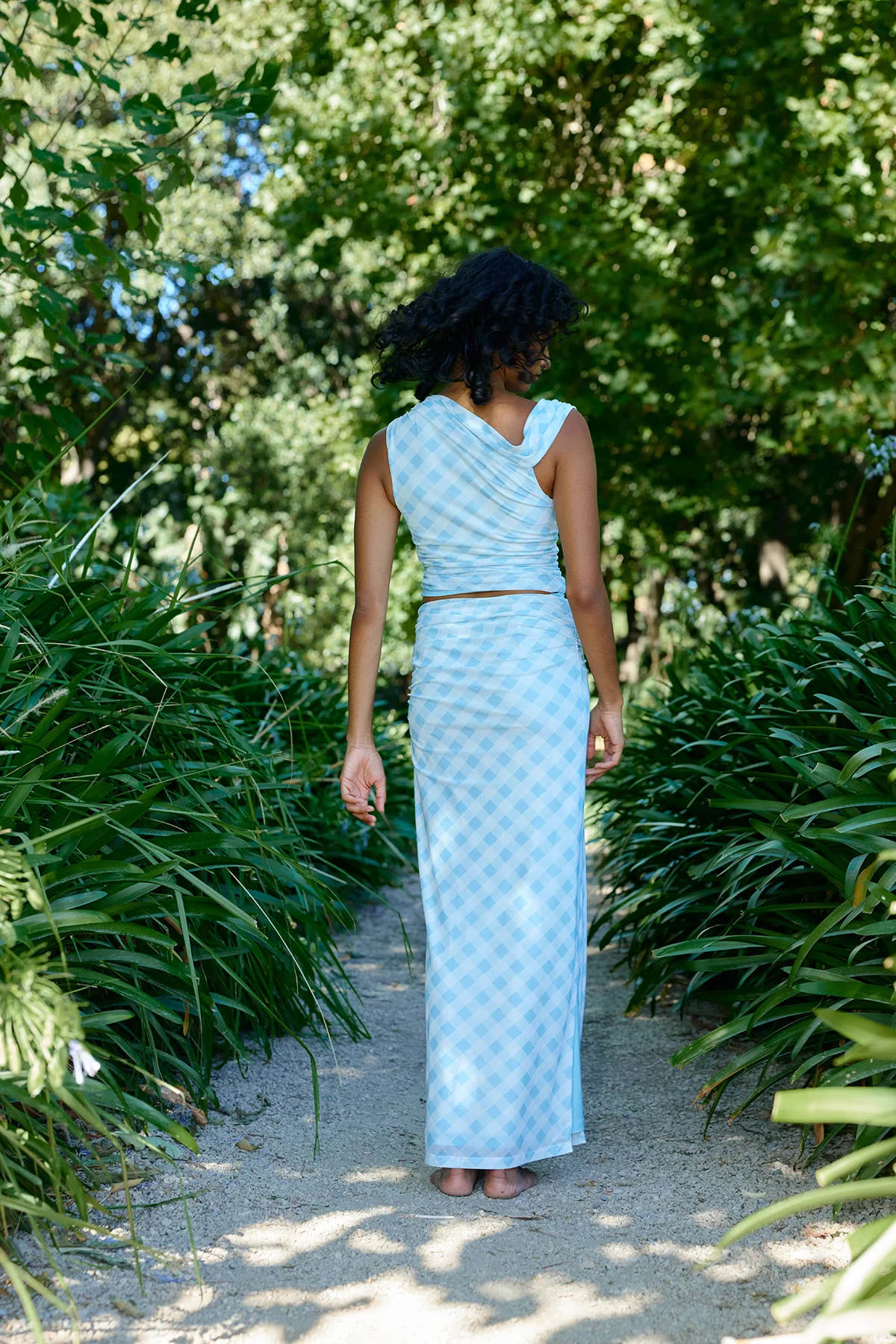 SOPHIE MESH TOP ARCTIC GINGHAM - Image 4