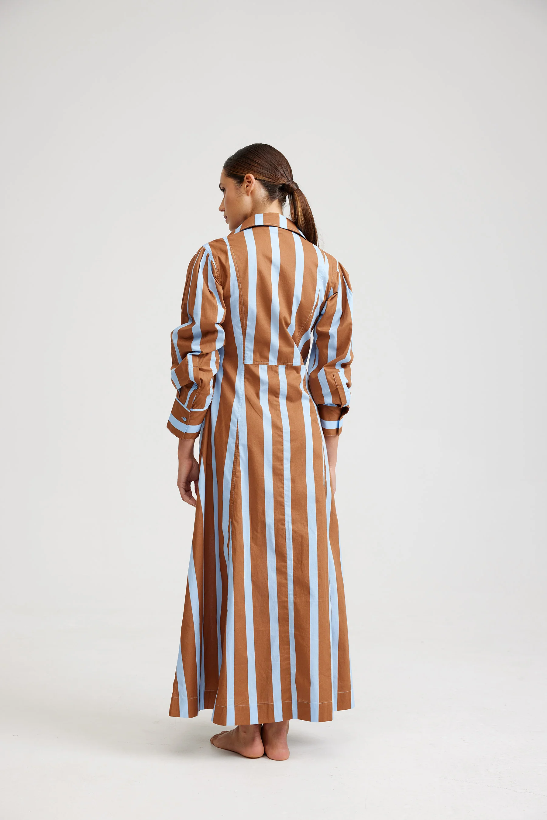 BLAZE DRESS IN CIGAR AZURE STRIPE - Image 5