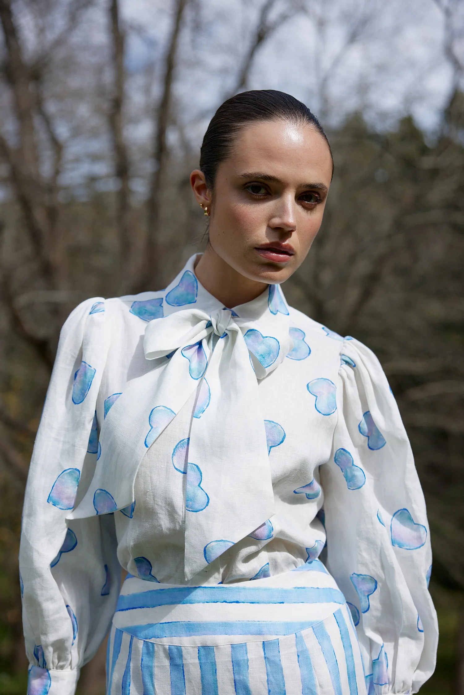 POLLY SHIRT IN LAPIS HEART - Image 3